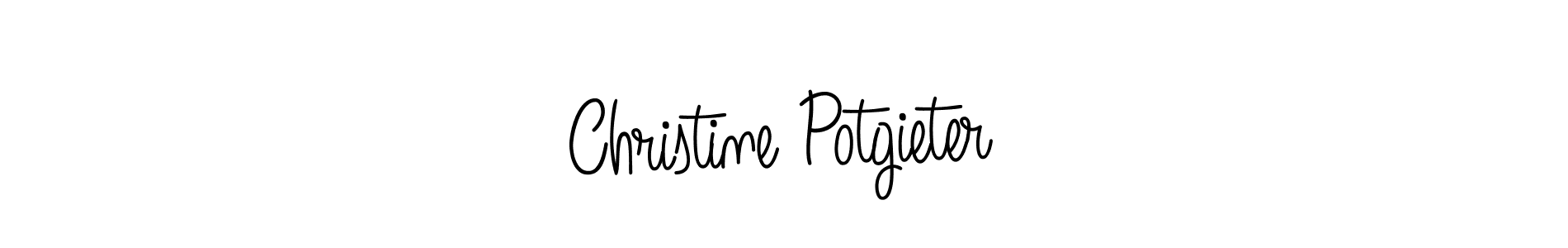 The best way (Angelique-Rose-font-FFP) to make a short signature is to pick only two or three words in your name. The name Christine Potgieter include a total of six letters. For converting this name. Christine Potgieter signature style 5 images and pictures png