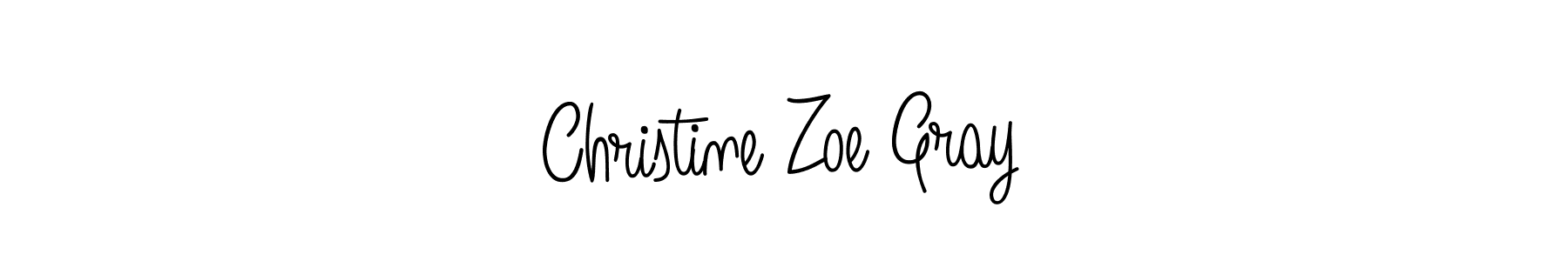 Use a signature maker to create a handwritten signature online. With this signature software, you can design (Angelique-Rose-font-FFP) your own signature for name Christine Zoe Gray. Christine Zoe Gray signature style 5 images and pictures png