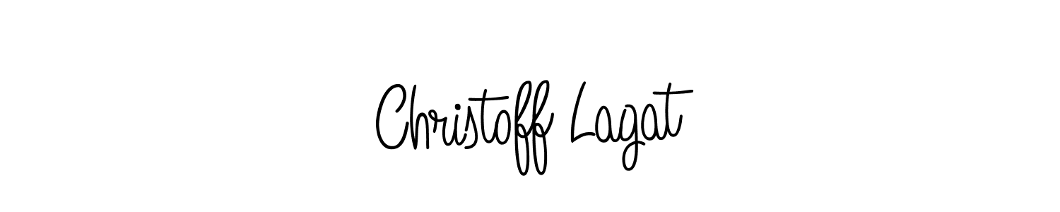 You should practise on your own different ways (Angelique-Rose-font-FFP) to write your name (Christoff Lagat) in signature. don't let someone else do it for you. Christoff Lagat signature style 5 images and pictures png