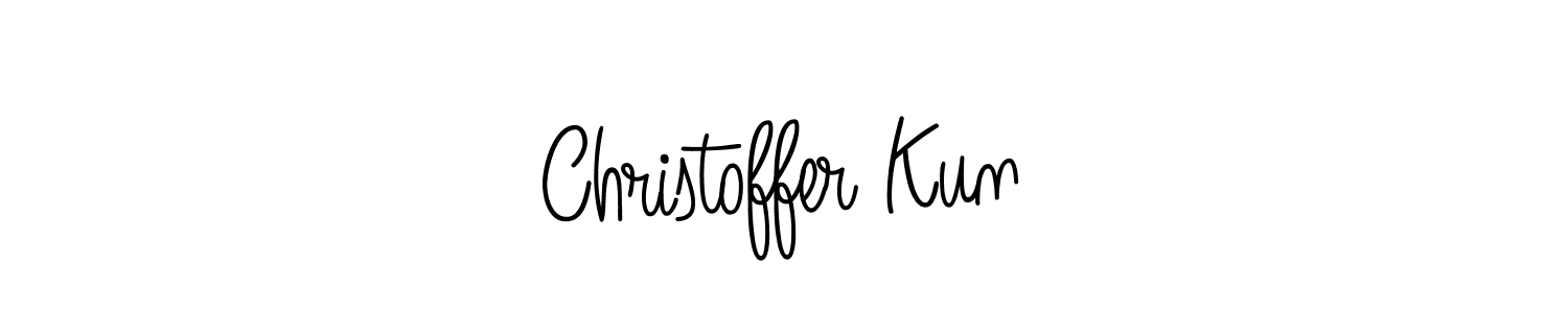 How to make Christoffer Kun name signature. Use Angelique-Rose-font-FFP style for creating short signs online. This is the latest handwritten sign. Christoffer Kun signature style 5 images and pictures png