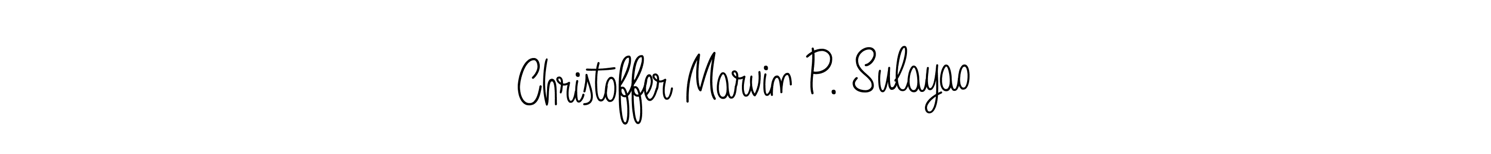 Check out images of Autograph of Christoffer Marvin P. Sulayao name. Actor Christoffer Marvin P. Sulayao Signature Style. Angelique-Rose-font-FFP is a professional sign style online. Christoffer Marvin P. Sulayao signature style 5 images and pictures png
