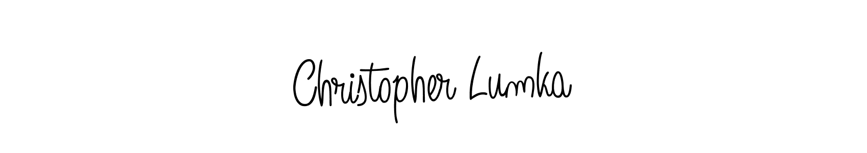 The best way (Angelique-Rose-font-FFP) to make a short signature is to pick only two or three words in your name. The name Christopher Lumka include a total of six letters. For converting this name. Christopher Lumka signature style 5 images and pictures png