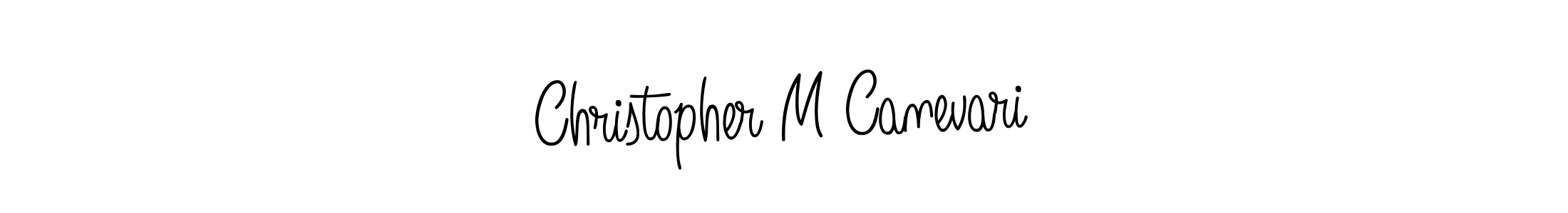 You should practise on your own different ways (Angelique-Rose-font-FFP) to write your name (Christopher M Canevari) in signature. don't let someone else do it for you. Christopher M Canevari signature style 5 images and pictures png