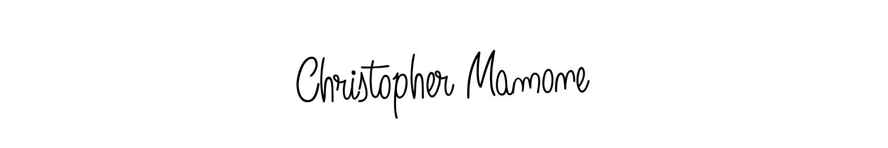 Use a signature maker to create a handwritten signature online. With this signature software, you can design (Angelique-Rose-font-FFP) your own signature for name Christopher Mamone. Christopher Mamone signature style 5 images and pictures png