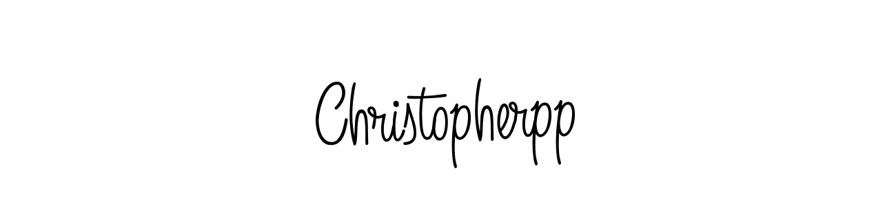 Christopherpp stylish signature style. Best Handwritten Sign (Angelique-Rose-font-FFP) for my name. Handwritten Signature Collection Ideas for my name Christopherpp. Christopherpp signature style 5 images and pictures png