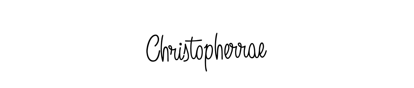 You should practise on your own different ways (Angelique-Rose-font-FFP) to write your name (Christopherrae) in signature. don't let someone else do it for you. Christopherrae signature style 5 images and pictures png