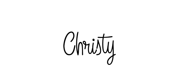 Make a beautiful signature design for name Christy. With this signature (Angelique-Rose-font-FFP) style, you can create a handwritten signature for free. Christy signature style 5 images and pictures png