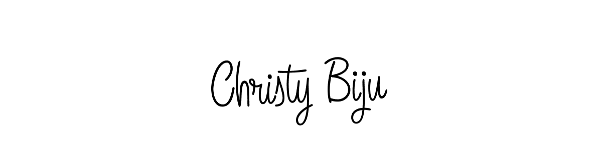 Christy Biju stylish signature style. Best Handwritten Sign (Angelique-Rose-font-FFP) for my name. Handwritten Signature Collection Ideas for my name Christy Biju. Christy Biju signature style 5 images and pictures png