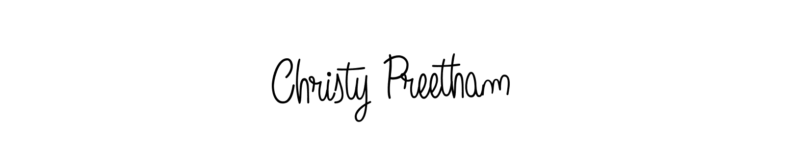 Design your own signature with our free online signature maker. With this signature software, you can create a handwritten (Angelique-Rose-font-FFP) signature for name Christy Preetham. Christy Preetham signature style 5 images and pictures png