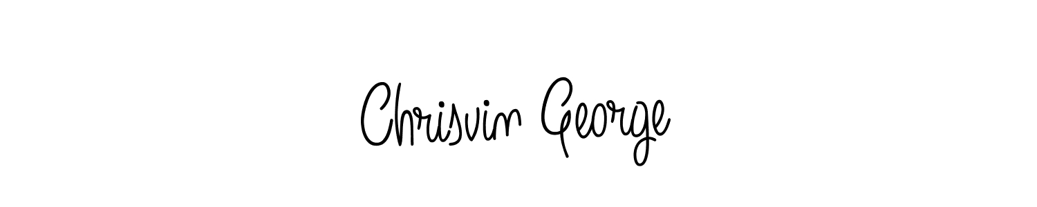 Chrisvin George stylish signature style. Best Handwritten Sign (Angelique-Rose-font-FFP) for my name. Handwritten Signature Collection Ideas for my name Chrisvin George. Chrisvin George signature style 5 images and pictures png