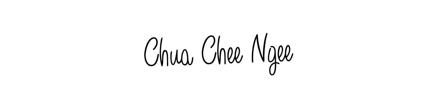 Design your own signature with our free online signature maker. With this signature software, you can create a handwritten (Angelique-Rose-font-FFP) signature for name Chua Chee Ngee. Chua Chee Ngee signature style 5 images and pictures png