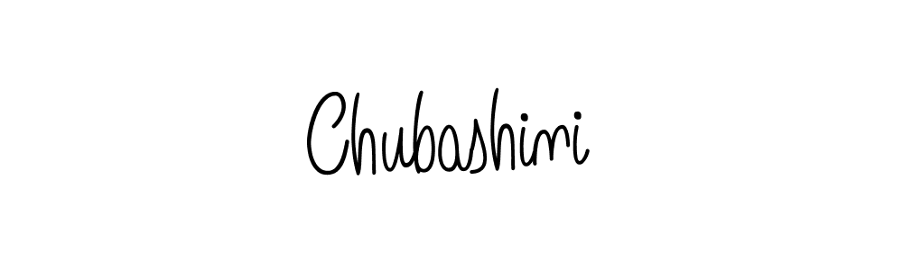 Use a signature maker to create a handwritten signature online. With this signature software, you can design (Angelique-Rose-font-FFP) your own signature for name Chubashini. Chubashini signature style 5 images and pictures png