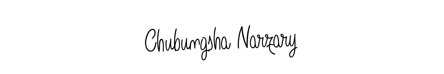 You should practise on your own different ways (Angelique-Rose-font-FFP) to write your name (Chubungsha Narzary) in signature. don't let someone else do it for you. Chubungsha Narzary signature style 5 images and pictures png