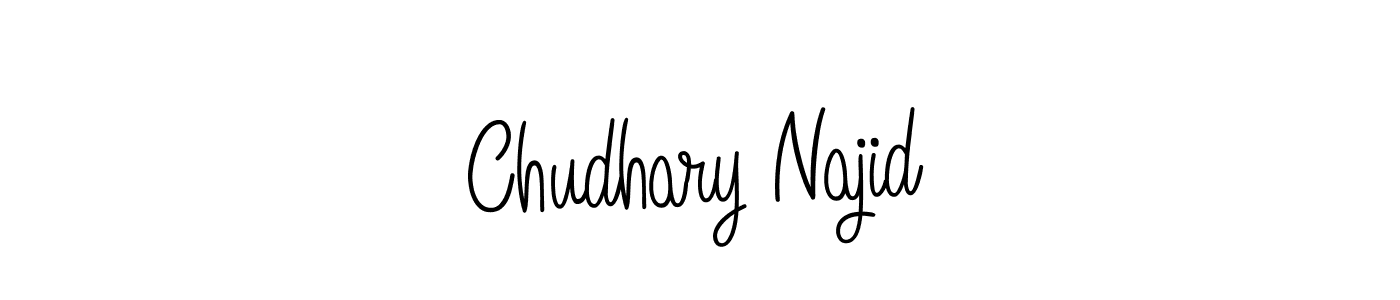 How to make Chudhary Najid signature? Angelique-Rose-font-FFP is a professional autograph style. Create handwritten signature for Chudhary Najid name. Chudhary Najid signature style 5 images and pictures png