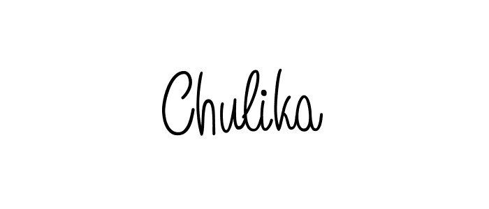 How to make Chulika signature? Angelique-Rose-font-FFP is a professional autograph style. Create handwritten signature for Chulika name. Chulika signature style 5 images and pictures png