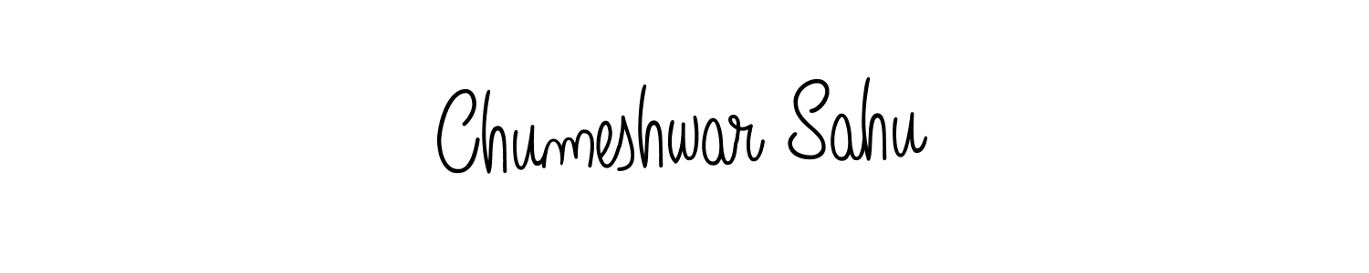 Make a beautiful signature design for name Chumeshwar Sahu. With this signature (Angelique-Rose-font-FFP) style, you can create a handwritten signature for free. Chumeshwar Sahu signature style 5 images and pictures png