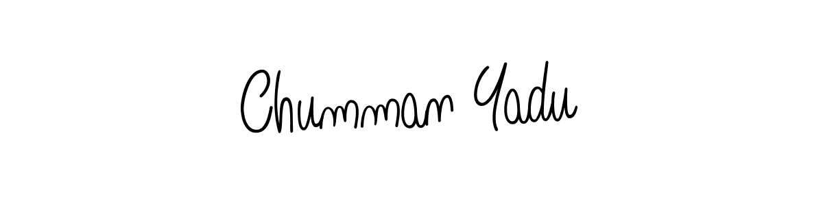 You should practise on your own different ways (Angelique-Rose-font-FFP) to write your name (Chumman Yadu) in signature. don't let someone else do it for you. Chumman Yadu signature style 5 images and pictures png