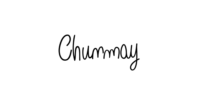 Make a beautiful signature design for name Chunmay. With this signature (Angelique-Rose-font-FFP) style, you can create a handwritten signature for free. Chunmay signature style 5 images and pictures png