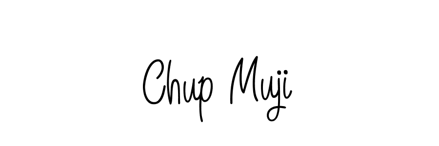 You should practise on your own different ways (Angelique-Rose-font-FFP) to write your name (Chup Muji) in signature. don't let someone else do it for you. Chup Muji signature style 5 images and pictures png