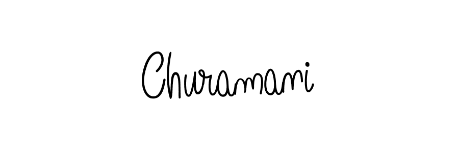 Make a beautiful signature design for name Churamani. With this signature (Angelique-Rose-font-FFP) style, you can create a handwritten signature for free. Churamani signature style 5 images and pictures png