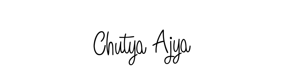 The best way (Angelique-Rose-font-FFP) to make a short signature is to pick only two or three words in your name. The name Chutya Ajya include a total of six letters. For converting this name. Chutya Ajya signature style 5 images and pictures png
