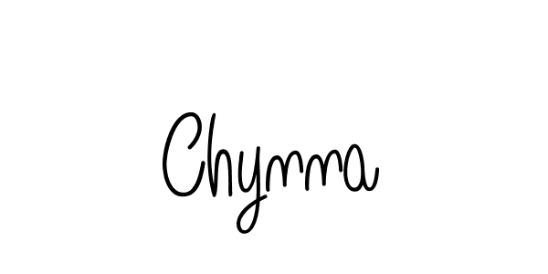 Use a signature maker to create a handwritten signature online. With this signature software, you can design (Angelique-Rose-font-FFP) your own signature for name Chynna. Chynna signature style 5 images and pictures png