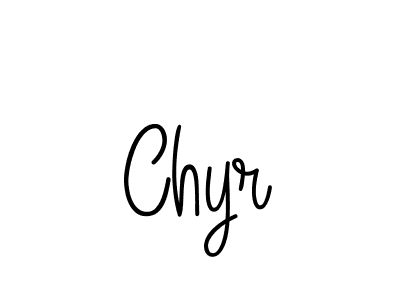 Make a beautiful signature design for name Chyr. With this signature (Angelique-Rose-font-FFP) style, you can create a handwritten signature for free. Chyr signature style 5 images and pictures png