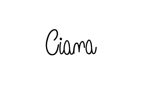 Use a signature maker to create a handwritten signature online. With this signature software, you can design (Angelique-Rose-font-FFP) your own signature for name Ciana. Ciana signature style 5 images and pictures png