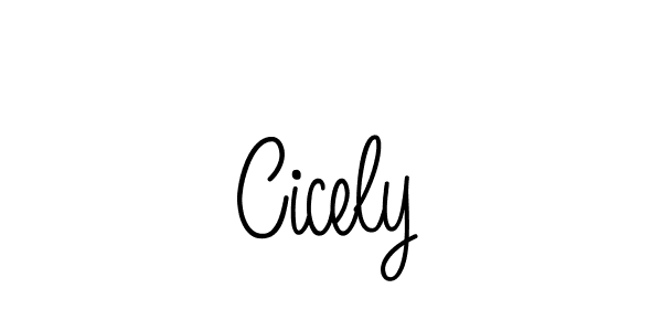 Cicely stylish signature style. Best Handwritten Sign (Angelique-Rose-font-FFP) for my name. Handwritten Signature Collection Ideas for my name Cicely. Cicely signature style 5 images and pictures png