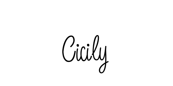 Use a signature maker to create a handwritten signature online. With this signature software, you can design (Angelique-Rose-font-FFP) your own signature for name Cicily. Cicily signature style 5 images and pictures png