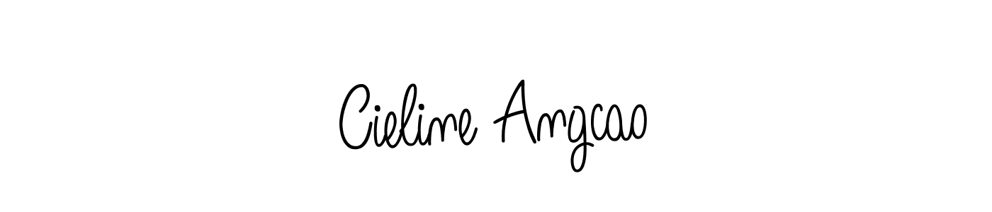 Cieline Angcao stylish signature style. Best Handwritten Sign (Angelique-Rose-font-FFP) for my name. Handwritten Signature Collection Ideas for my name Cieline Angcao. Cieline Angcao signature style 5 images and pictures png