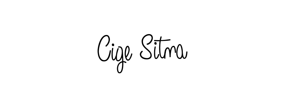 You should practise on your own different ways (Angelique-Rose-font-FFP) to write your name (Cige Sitna) in signature. don't let someone else do it for you. Cige Sitna signature style 5 images and pictures png