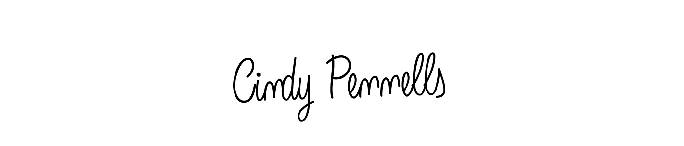 Cindy Pennells stylish signature style. Best Handwritten Sign (Angelique-Rose-font-FFP) for my name. Handwritten Signature Collection Ideas for my name Cindy Pennells. Cindy Pennells signature style 5 images and pictures png