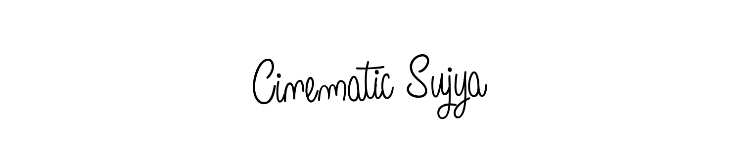 The best way (Angelique-Rose-font-FFP) to make a short signature is to pick only two or three words in your name. The name Cinematic Sujya include a total of six letters. For converting this name. Cinematic Sujya signature style 5 images and pictures png