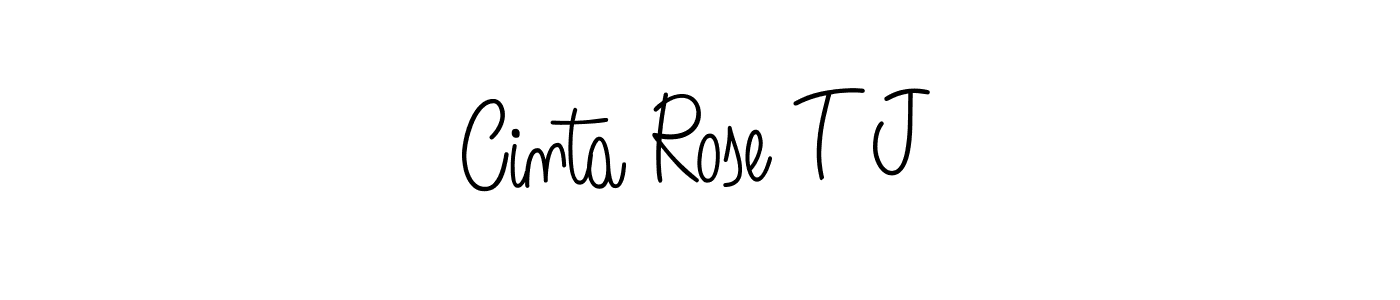 Design your own signature with our free online signature maker. With this signature software, you can create a handwritten (Angelique-Rose-font-FFP) signature for name Cinta Rose T J. Cinta Rose T J signature style 5 images and pictures png