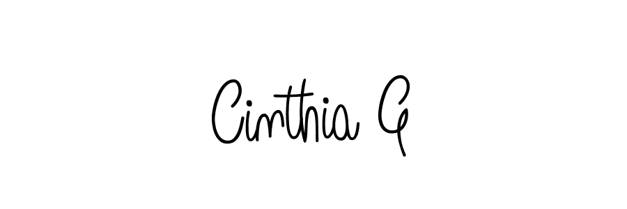 You should practise on your own different ways (Angelique-Rose-font-FFP) to write your name (Cinthia G) in signature. don't let someone else do it for you. Cinthia G signature style 5 images and pictures png