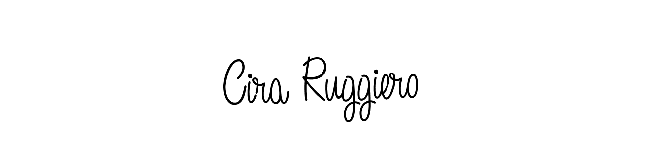 Use a signature maker to create a handwritten signature online. With this signature software, you can design (Angelique-Rose-font-FFP) your own signature for name Cira Ruggiero. Cira Ruggiero signature style 5 images and pictures png