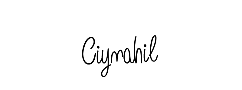 Also we have Ciynahil name is the best signature style. Create professional handwritten signature collection using Angelique-Rose-font-FFP autograph style. Ciynahil signature style 5 images and pictures png