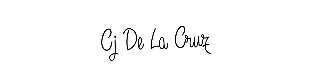 Use a signature maker to create a handwritten signature online. With this signature software, you can design (Angelique-Rose-font-FFP) your own signature for name Cj De La Cruz. Cj De La Cruz signature style 5 images and pictures png