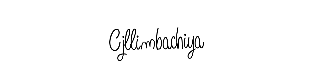 Cjllimbachiya stylish signature style. Best Handwritten Sign (Angelique-Rose-font-FFP) for my name. Handwritten Signature Collection Ideas for my name Cjllimbachiya. Cjllimbachiya signature style 5 images and pictures png