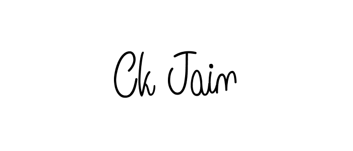 Make a beautiful signature design for name Ck Jain. With this signature (Angelique-Rose-font-FFP) style, you can create a handwritten signature for free. Ck Jain signature style 5 images and pictures png