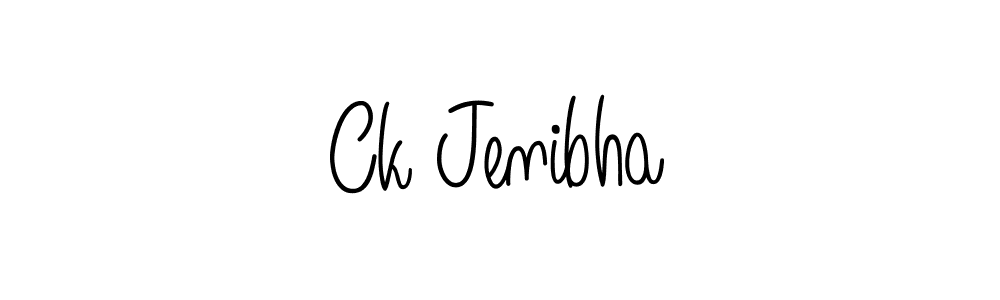 Ck Jenibha stylish signature style. Best Handwritten Sign (Angelique-Rose-font-FFP) for my name. Handwritten Signature Collection Ideas for my name Ck Jenibha. Ck Jenibha signature style 5 images and pictures png