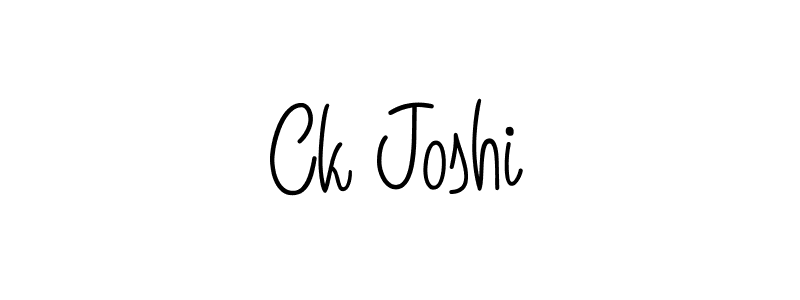 Use a signature maker to create a handwritten signature online. With this signature software, you can design (Angelique-Rose-font-FFP) your own signature for name Ck Joshi. Ck Joshi signature style 5 images and pictures png