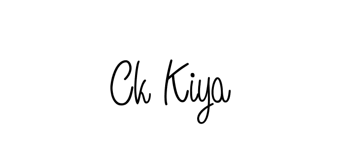 Ck Kiya stylish signature style. Best Handwritten Sign (Angelique-Rose-font-FFP) for my name. Handwritten Signature Collection Ideas for my name Ck Kiya. Ck Kiya signature style 5 images and pictures png