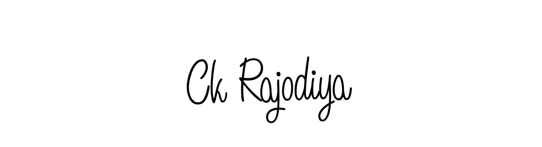 How to make Ck Rajodiya name signature. Use Angelique-Rose-font-FFP style for creating short signs online. This is the latest handwritten sign. Ck Rajodiya signature style 5 images and pictures png