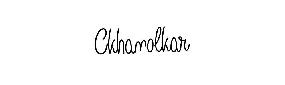 Make a beautiful signature design for name Ckhanolkar. With this signature (Angelique-Rose-font-FFP) style, you can create a handwritten signature for free. Ckhanolkar signature style 5 images and pictures png