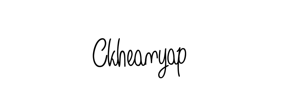 How to make Ckheanyap name signature. Use Angelique-Rose-font-FFP style for creating short signs online. This is the latest handwritten sign. Ckheanyap signature style 5 images and pictures png