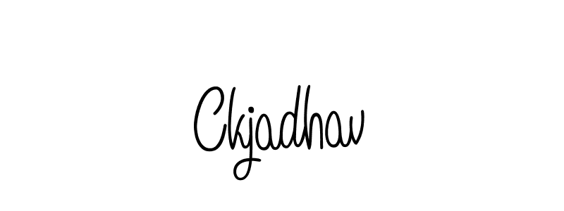 Make a beautiful signature design for name Ckjadhav. With this signature (Angelique-Rose-font-FFP) style, you can create a handwritten signature for free. Ckjadhav signature style 5 images and pictures png