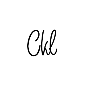 You should practise on your own different ways (Angelique-Rose-font-FFP) to write your name (Ckl) in signature. don't let someone else do it for you. Ckl signature style 5 images and pictures png