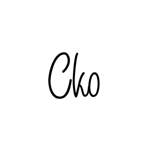 Cko stylish signature style. Best Handwritten Sign (Angelique-Rose-font-FFP) for my name. Handwritten Signature Collection Ideas for my name Cko. Cko signature style 5 images and pictures png